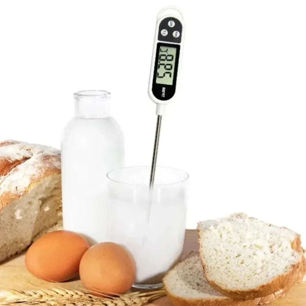 Digital Food Thermometer — Kitchen Probe for Meat, Oil, Water & BBQ